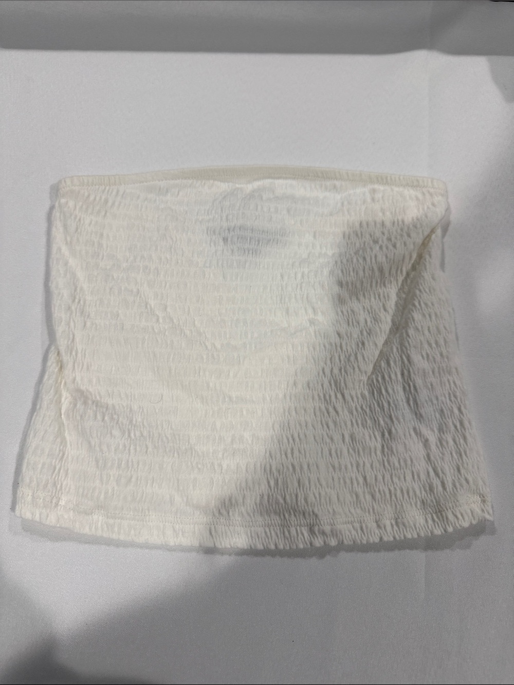 American Eagle Outfitters Ivory Textured Tube Top